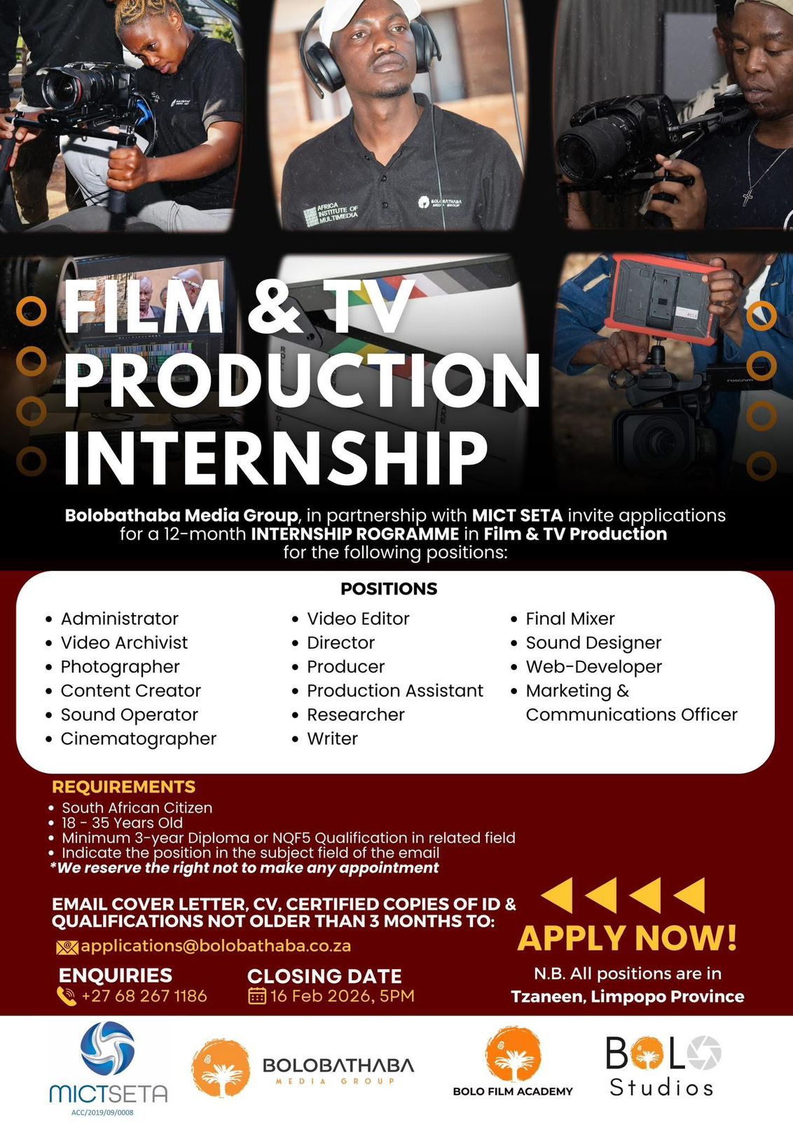 Internship Poster 2026